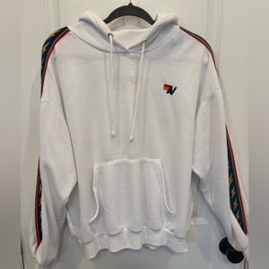 Aviator Nation Bolt Stripe White Hoodie. Perfect Condition. No longer sold. S